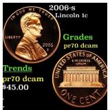 2006-s Proof Lincoln Cent 1c pr70 dcam SEGS