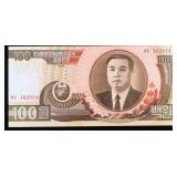 1992 Upper Korea 100 Won Banknote P# 43a Grades Ge