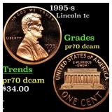 1995-s Proof Lincoln Cent 1c pr70 dcam SEGS