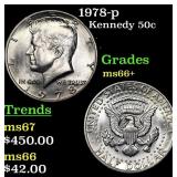 1978-p Kennedy Half Dollar 50c Grades GEM++ Unc