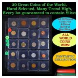 20 Great Coins of the World, hand selected, many t