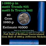 BU Shotgun Jefferson 5c roll, 1980-d 40 pcs Bell T