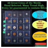 20 Great Coins of the World, hand selected, many t