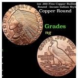 1oz .999 Fine Copper Bullion Round - Incuse Indian