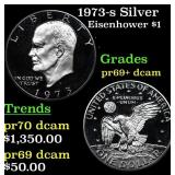 1973-s Silver Proof Eisenhower Dollar 1 Grades GEM