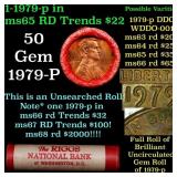 BU Shotgun Lincoln 1c roll, 1963-p 50 pcs Bank Wra