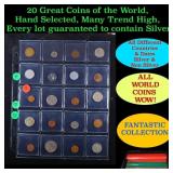 20 Great Coins of the World, hand selected, many t
