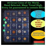 20 Great Coins of the World, hand selected, many t