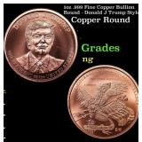 1oz .999 Fine Copper Bullion Round - Donald J Trum