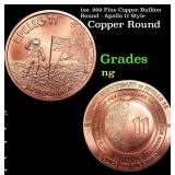 1oz .999 Fine Copper Bullion Round - Apollo 11 Sty
