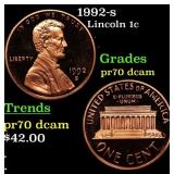 1992-s Proof Lincoln Cent 1c pr70 dcam SEGS