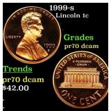 1999-s Proof Lincoln Cent 1c pr70 dcam SEGS