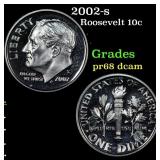 2002-s Proof Roosevelt Dime 10c Grades GEM++ Proof