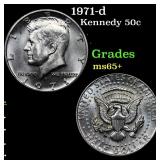 1971-d Kennedy Half Dollar 50c Grades GEM+ Unc