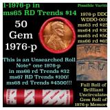 BU Shotgun Lincoln 1c roll, 1976-p 50 pcs Dunbar W