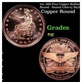 1oz .999 Fine Copper Bullion Round - Seated Libert