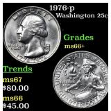 1976-p Washington Quarter 25c Grades GEM++ Unc