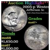 2005-p Western Waters Jefferson Nickel Near Top Po