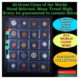 20 Great Coins of the World, hand selected, many t