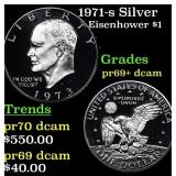 1971-s Silver Proof Eisenhower Dollar 1 Grades GEM