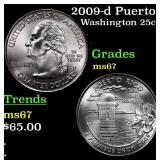 2009-d Puerto Rico Washington Quarter 25c Grades G