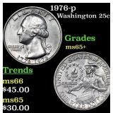 1976-p Washington Quarter 25c Grades GEM+ Unc