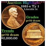 1981-s Ty 1 Proof Lincoln Cent 1c pr70 dcam SEGS