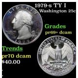 1979-s TY I Proof Washington Quarter 25c Grades GE