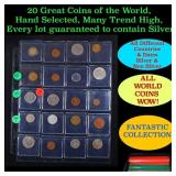 20 Great Coins of the World, hand selected, many t