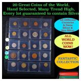 20 Great Coins of the World, hand selected, many t
