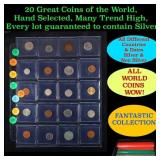 20 Great Coins of the World, hand selected, many t