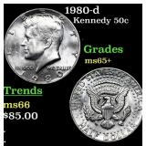1980-d Kennedy Half Dollar 50c Grades GEM+ Unc