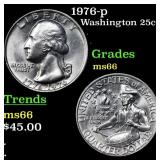 1976-p Washington Quarter 25c Grades GEM+ Unc