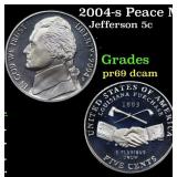 2004-s Peace Medal Proof Jefferson Nickel 5c Grade