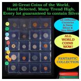 20 Great Coins of the World, hand selected, many t