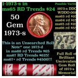 BU Shotgun Lincoln 1c roll, 1973-s 50 pcs Dunbar W