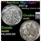 ***Major Highlight*** 1917-p Walking Liberty Half