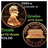1995-s Proof Lincoln Cent 1c pr70 dcam SEGS