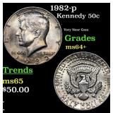 1982-p Kennedy Half Dollar 50c Grades Choice+ Unc