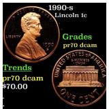 1990-s Proof Lincoln Cent 1c pr70 dcam SEGS