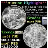 ***Major Highlight*** 1935-s Mercury Dime Near Top