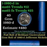 BU Shotgun Jefferson 5c roll, 1980-d 40 pcs Bell T