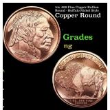 1oz .999 Fine Copper Bullion Round - Buffalo Nicke