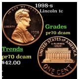 1998-s Proof Lincoln Cent 1c pr70 dcam SEGS