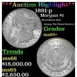 ***Major Highlight*** 1891-p Morgan Dollar $1 ms65