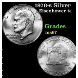 1976-s Silver Eisenhower Dollar 1 Grades GEM++ Unc