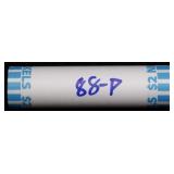 BU Shotgun Jefferson 5c roll, 1988-p 40 pcs Bank $