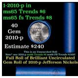 BU Shotgun Jefferson 5c roll, 2010-p 40 pcs Bell T