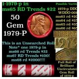 BU Shotgun Lincoln 1c roll, 1974-p 50 pcs Dunbar W