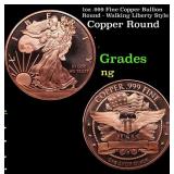 1oz .999 Fine Copper Bullion Round - Walking Liber